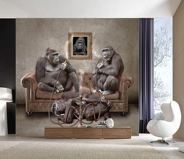 3D Orangutan Sofa 610 Wallpaper AJ Wallpaper 