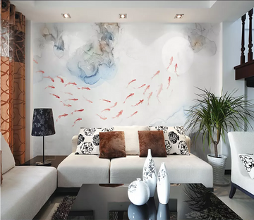 3D Goldfish Group 1612 Wallpaper AJ Wallpaper 2 