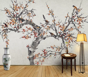 3D Ink Painting Plum Blossom 1219 Wallpaper AJ Wallpaper 2 