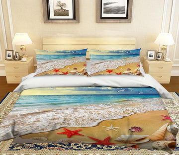 3D Beach Starfish 212 Bed Pillowcases Quilt Wallpaper AJ Wallpaper 