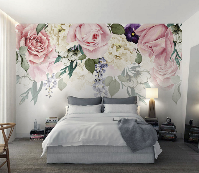 3D Covered Flowers 222 Wallpaper AJ Wallpaper 