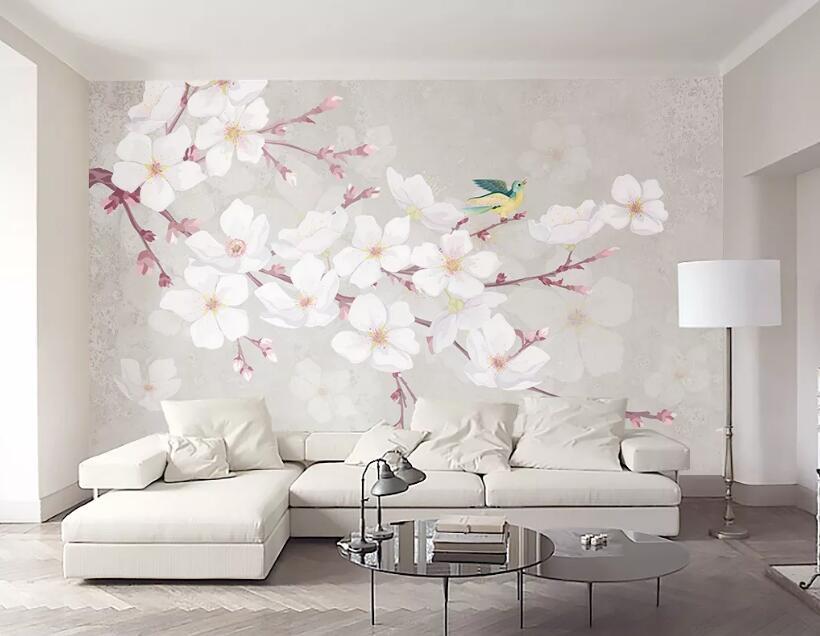 3D Flower Bird 091 Wall Murals Wallpaper AJ Wallpaper 2 