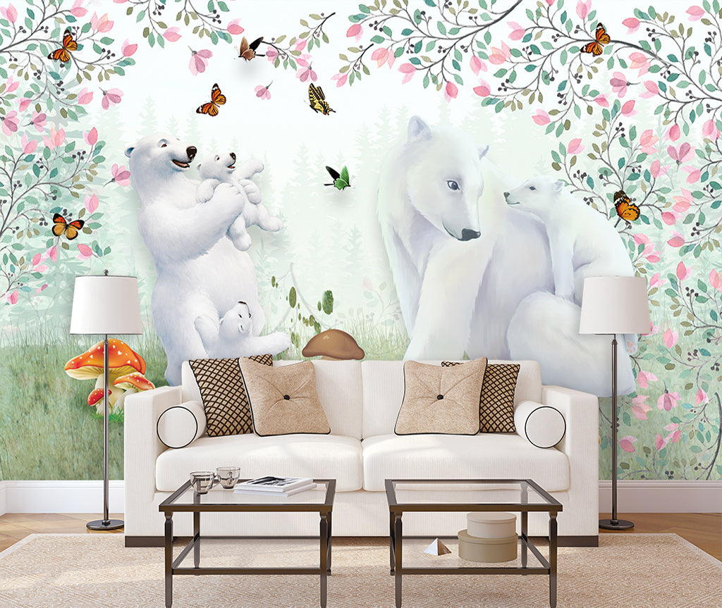 3D Polar Bear WG362 Wall Murals