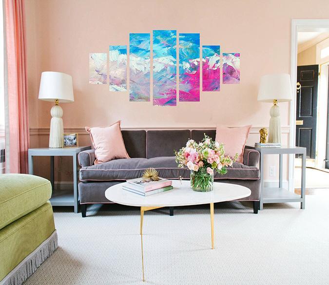 3D Color Paint 056 Unframed Print Wallpaper Wallpaper AJ Wallpaper 