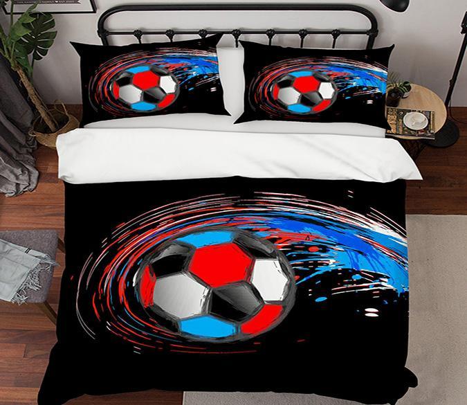 3D Air Football 137 Bed Pillowcases Quilt Wallpaper AJ Wallpaper 