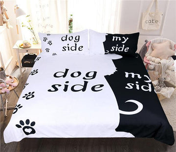 3D Background Dogs 123 Bed Pillowcases Quilt Wallpaper AJ Wallpaper 