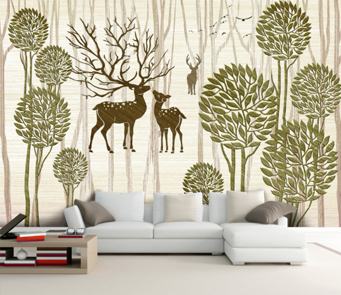 3D Dandelion Deer 388 Wallpaper AJ Wallpaper 