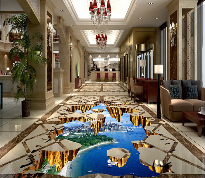3D Island 151 Floor Mural Wallpaper AJ Wallpaper 2 