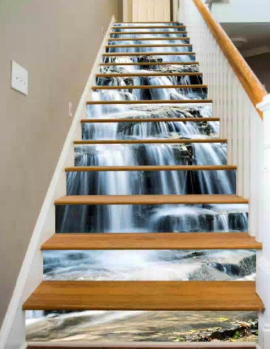 custom size order for Rachel Williams - 3D Waterfall Rock KK198- 2.7FT W x 2FT H , heavy-duty vinyl