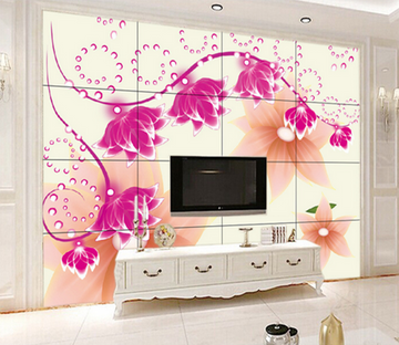 3D Pearl Flower 469 Wallpaper AJ Wallpaper 