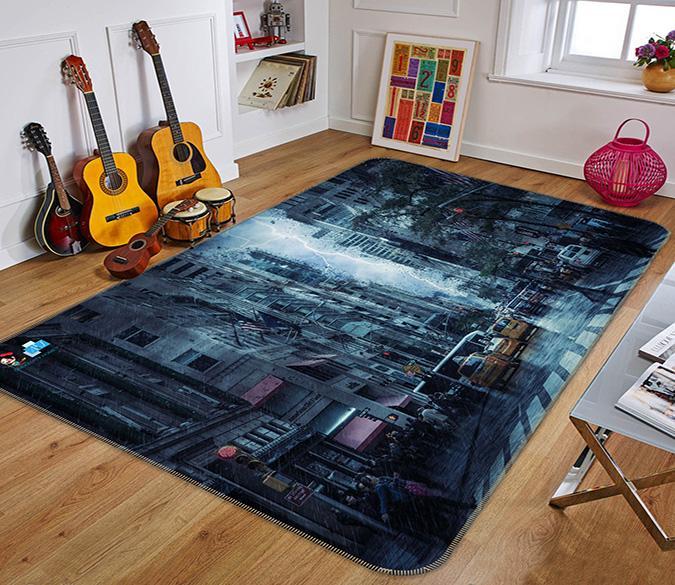 3D Flash Circuit Port 238 Non Slip Rug Mat Mat AJ Creativity Home 