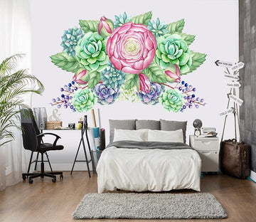 3D Succulents Blueberry 079 Wall Stickers Wallpaper AJ Wallpaper 