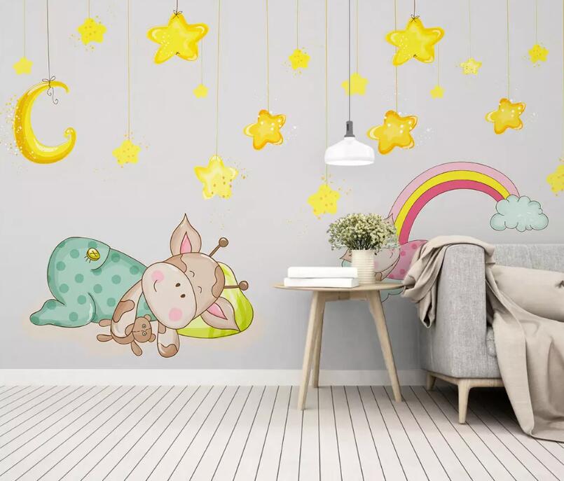 3D Rainbow Cattle WG995 Wall Murals