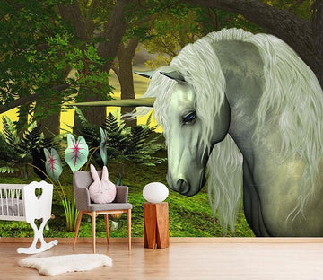 3D Wood Unicorn 125 Wallpaper AJ Wallpaper 