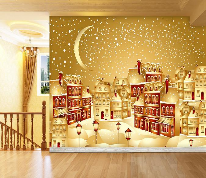 3D Moon Snow Scene 102 Wallpaper AJ Wallpaper 