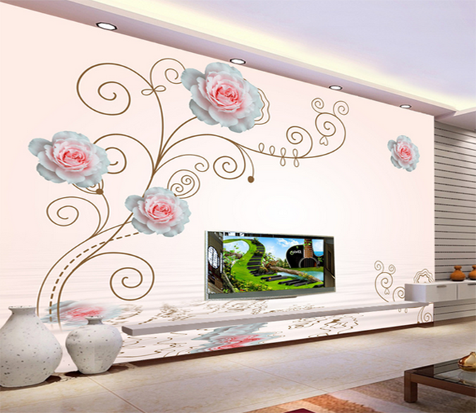 3D Branch Flowers 364 Wallpaper AJ Wallpaper 