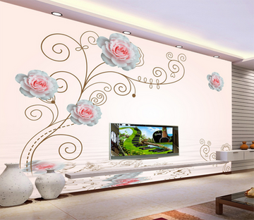 3D Branch Flowers 364 Wallpaper AJ Wallpaper 