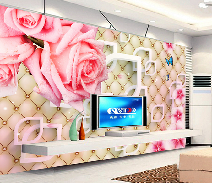 3D Rose Dew 278 Wallpaper AJ Wallpaper 