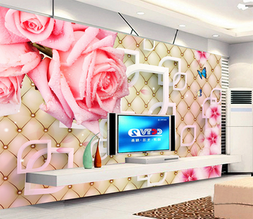 3D Rose Dew 278 Wallpaper AJ Wallpaper 