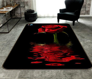 3D Red Rose 053 Non Slip Rug Mat Mat AJ Creativity Home 