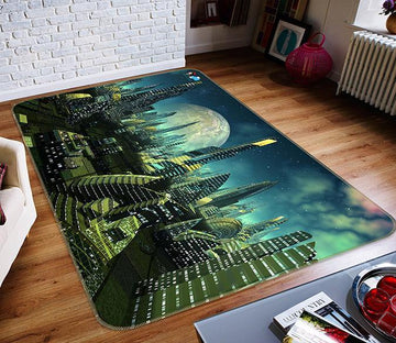 3D Moon Building 752 Non Slip Rug Mat Mat AJ Creativity Home 