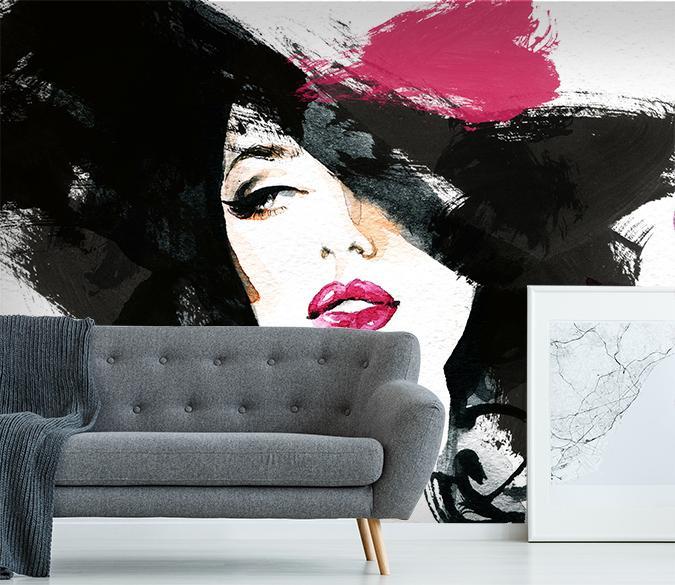 3D Hat Woman 050 Wallpaper AJ Wallpaper 