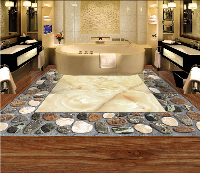 3D Marble 085 Floor Mural Wallpaper AJ Wallpaper 2 