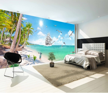 3D Sailboat Sea 132 Wallpaper AJ Wallpaper 