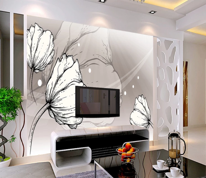 3D White Flower 730 Wallpaper AJ Wallpaper 2 