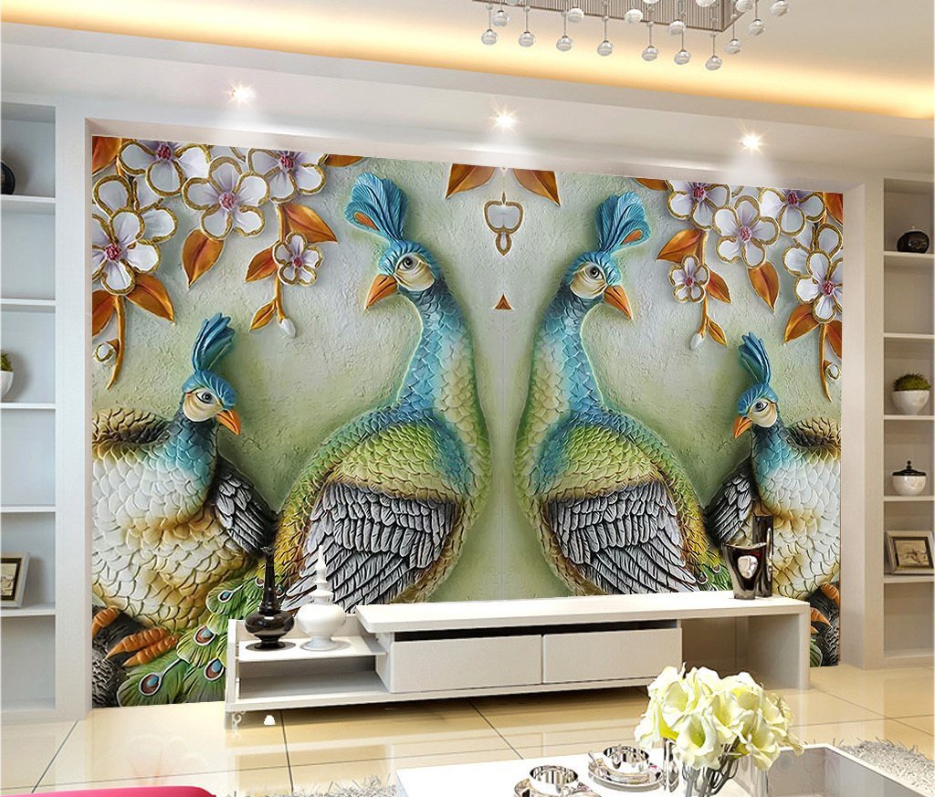 3D Peacock 115 Wall Murals Wallpaper AJ Wallpaper 2 