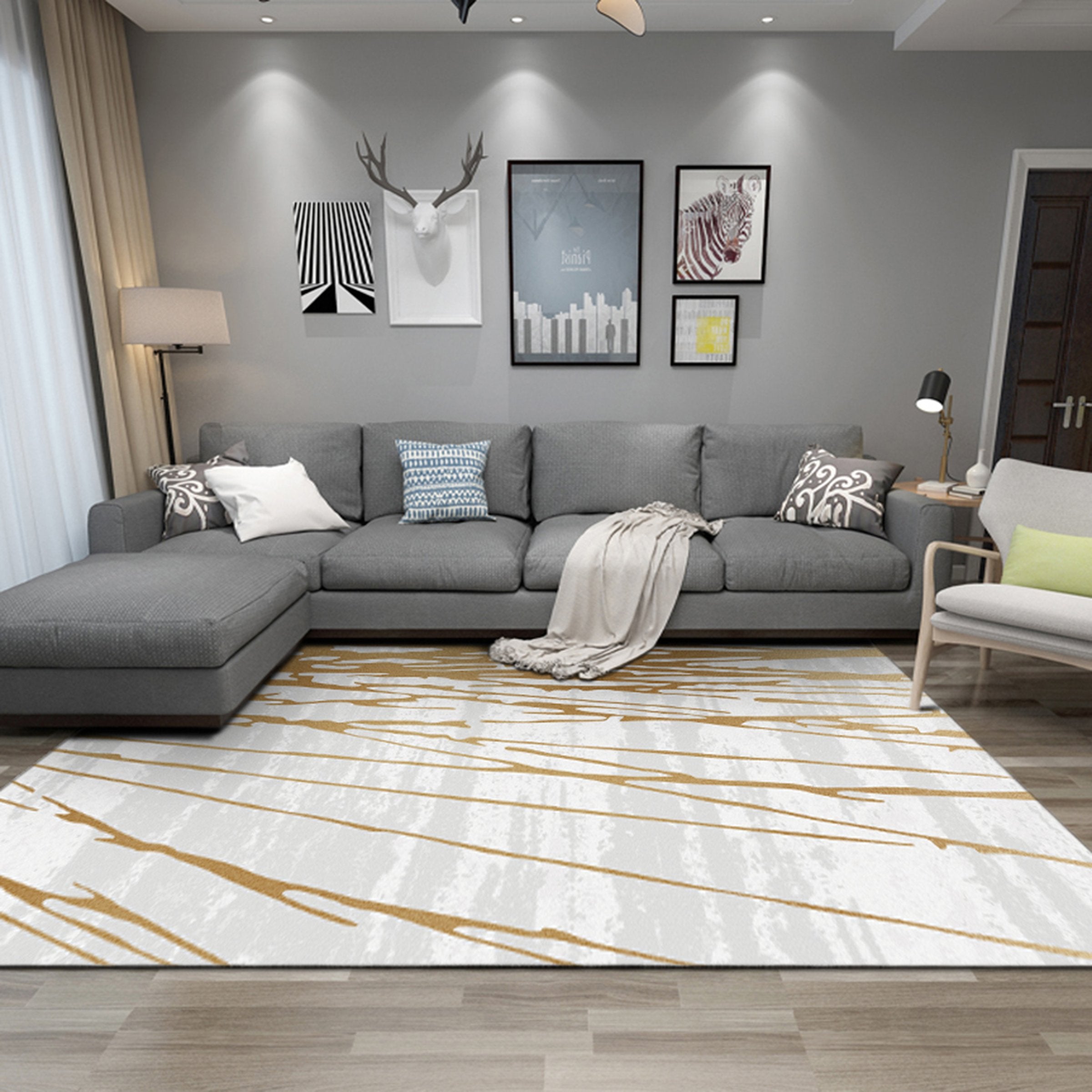 3D Mud Line WG202 Non Slip Rug Mat Mat AJ Creativity Home 