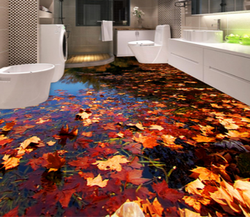 3D Maple Lleaf 127 Floor Mural Wallpaper AJ Wallpaper 2 