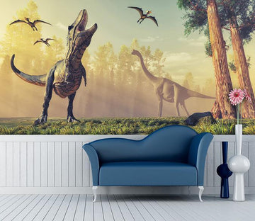 3D Tyrannosaurus Rex Howling 196 Wallpaper AJ Wallpaper 