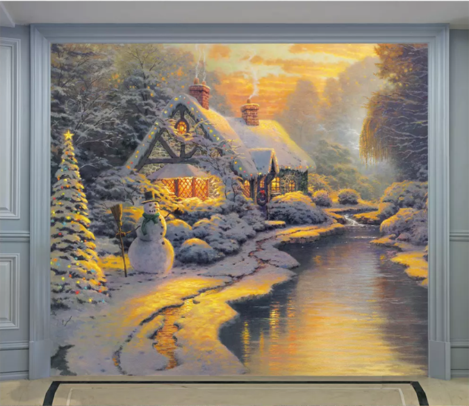 3D Snowman Garden 1617 Wallpaper AJ Wallpaper 2 