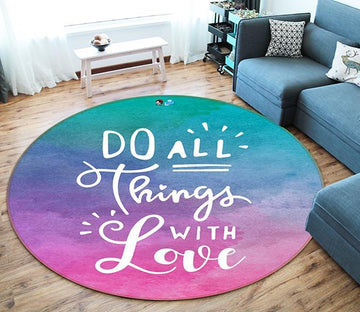 3D English Gradient 139 Round Non Slip Rug Mat Mat AJ Creativity Home 