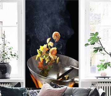 3D Wok Shrimp 010 Wallpaper AJ Wallpaper 