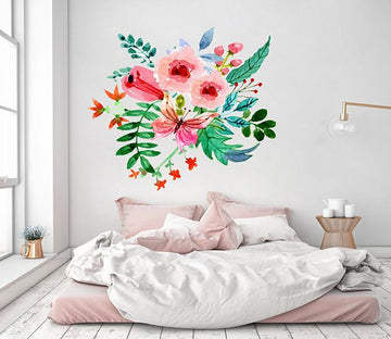 3D Graffiti Red Butterfly 133 Wall Stickers Wallpaper AJ Wallpaper 