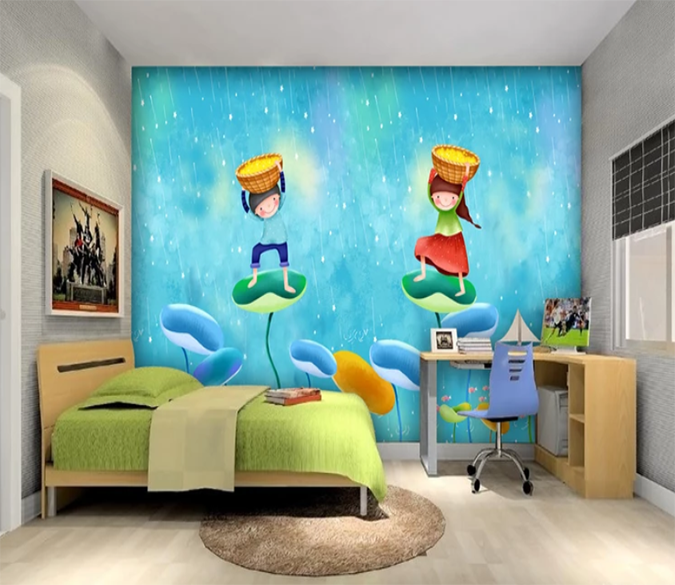 3D Child Lotus Leaf 850 Wallpaper AJ Wallpaper 2 