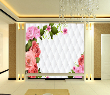 3D Rose Leaves 015 Wallpaper AJ Wallpaper 