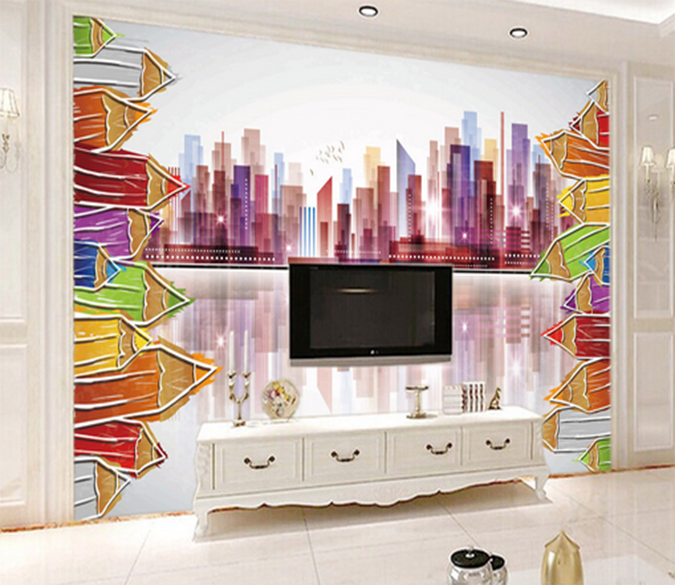 3D Colorful Pencils 491 Wallpaper AJ Wallpaper 