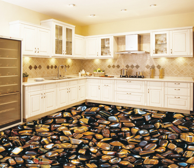 3D Stone Heap 203 Floor Mural Wallpaper AJ Wallpaper 2 