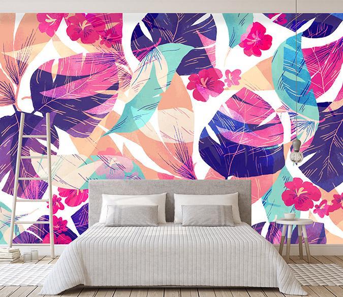 3D Color Leaf 051 Wallpaper AJ Wallpaper 