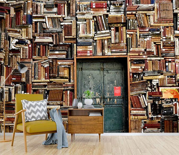 3D Bookshelf House 097 Wallpaper AJ Wallpaper 
