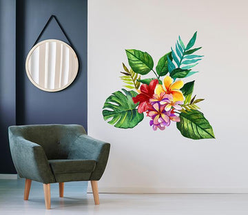 3D Graffiti Green Leaf 131 Wall Stickers Wallpaper AJ Wallpaper 