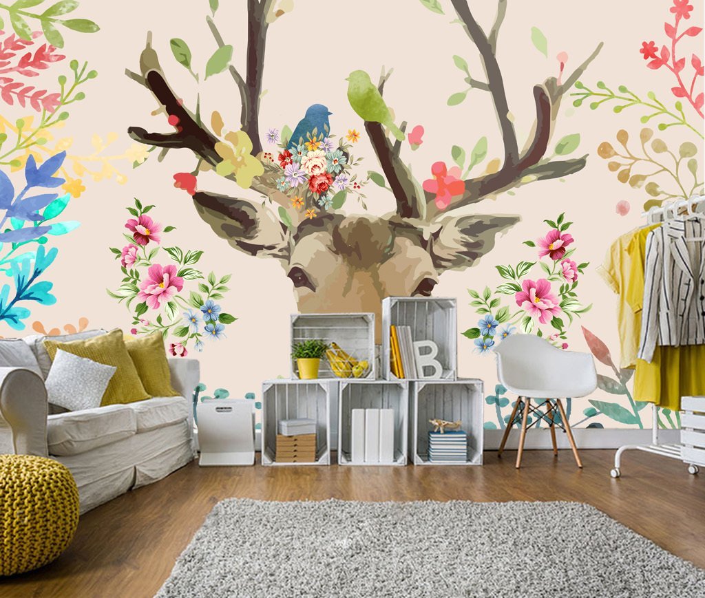3D Elk 346 Wall Murals Wallpaper AJ Wallpaper 2 