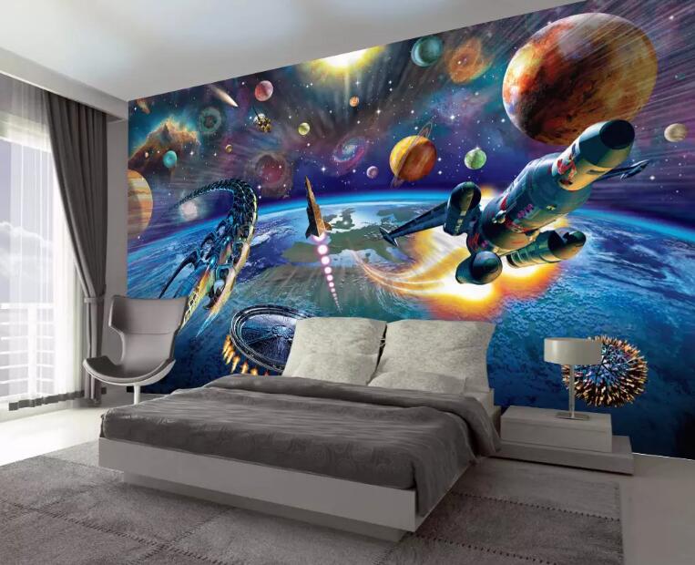 3D Spacecraft WG88 Wall Murals Wallpaper AJ Wallpaper 2 