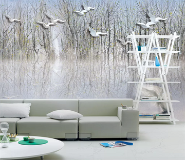 3D Pigeon Swan 1462 Wallpaper AJ Wallpaper 2 