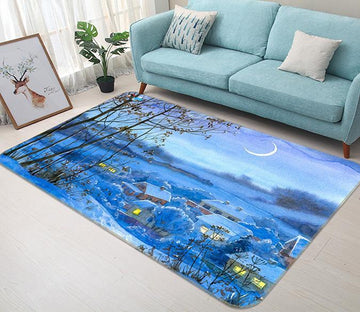 3D Moon Village 717 Non Slip Rug Mat Mat AJ Creativity Home 