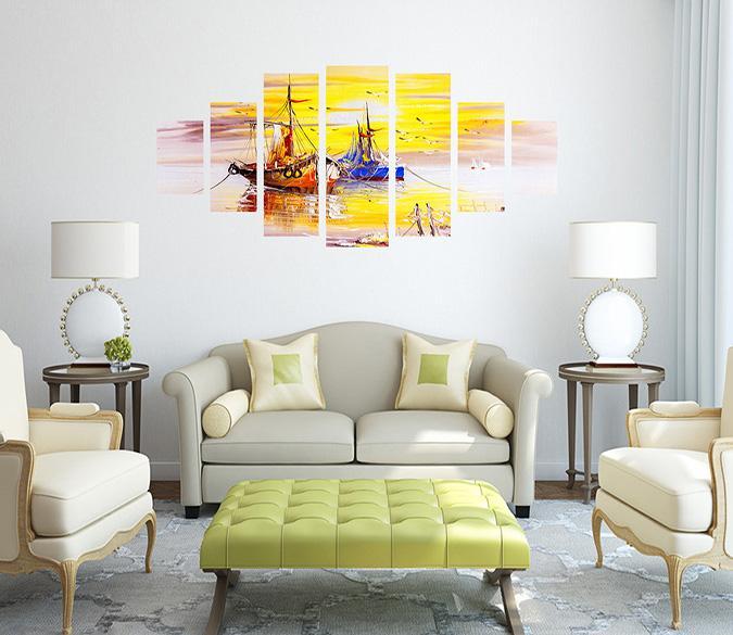 3D Big Ship 064 Unframed Print Wallpaper Wallpaper AJ Wallpaper 