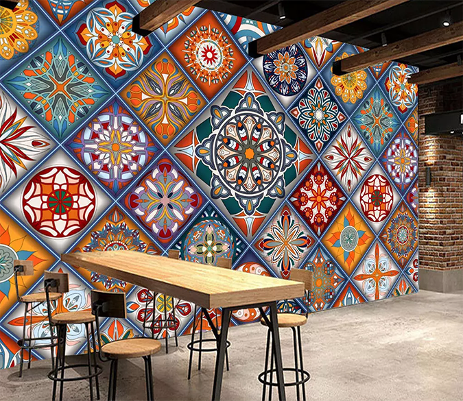 3D Diamond Flower Pattern 416 Wallpaper AJ Wallpaper 2 